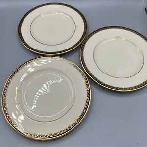 Lenox Fine China Monroe Bread / Dessert Plates Set Of 3 6 3/8” Part Of Pres. Col